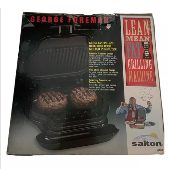 George Foreman Lean Mean Fat Reducing Grilling Machine Two Patty Size Small GR10 - Picture 1 of 5